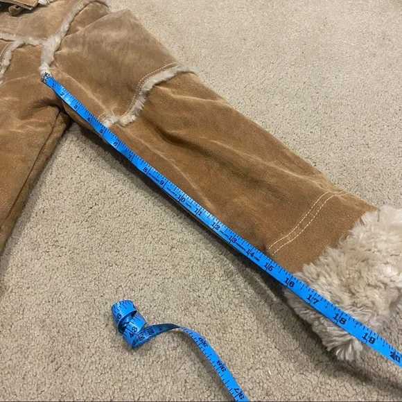 Wilsons Leather Tan Shearling Jacket - Picture 12 of 14